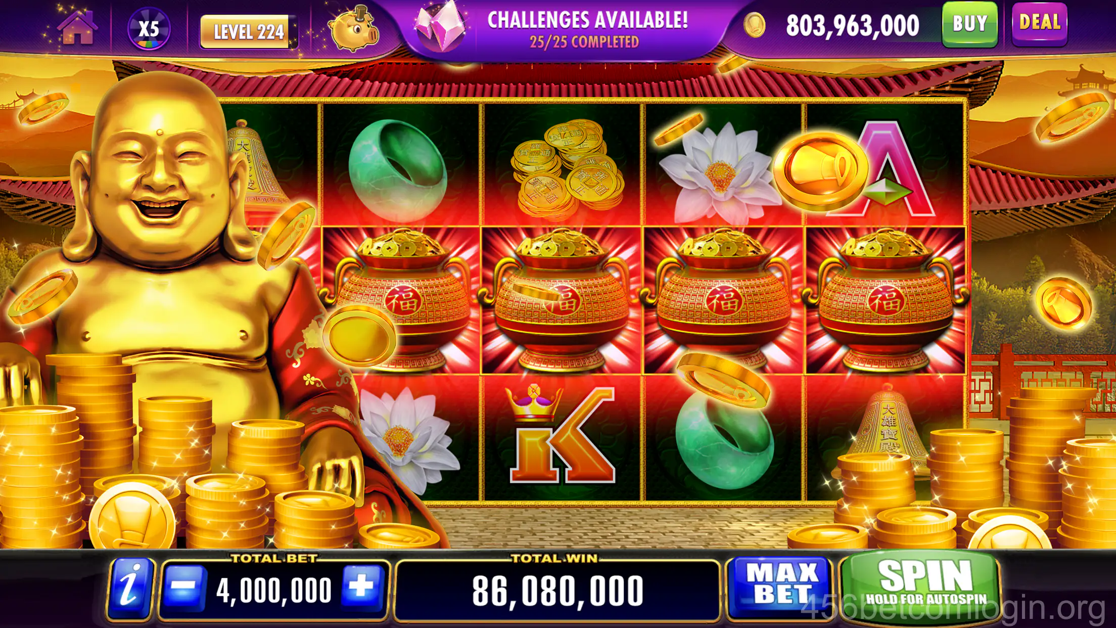 Tela de promoções do 456bet